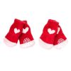 a4 Pcs Red Hearts Dog Knitted Pet Socks Cartoon Cute Puppy Cat Socks Dog Foot Covers Poodle Teddy Socks