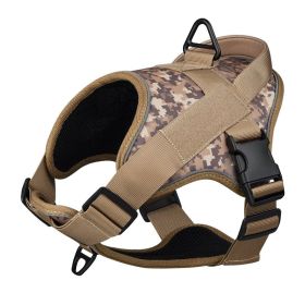 Dog Harness; large dog training tactical chest strap; K9 pet chest strap; vest type reflective dog rope; impulse traction (colour: Red, Specification (L * W): S)