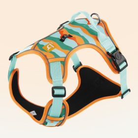 Dog Chest And Back Reflective Harness (Option: Orange-M)