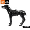 Professional Dog Harness Adjustable Pet Body Harness Vest Visible at Night Outdoor Training Harnesses Premium Quality Chest Straps No-Pull Effect-(bla