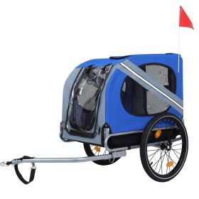 Large Folding Bike Trailer for Dogs – 120LB Capacity All-Terrain Pet Carrier, Durable Steel Frame for Cycling, Jogging, Camping & Outdoor Adventures (Color: as Pic)
